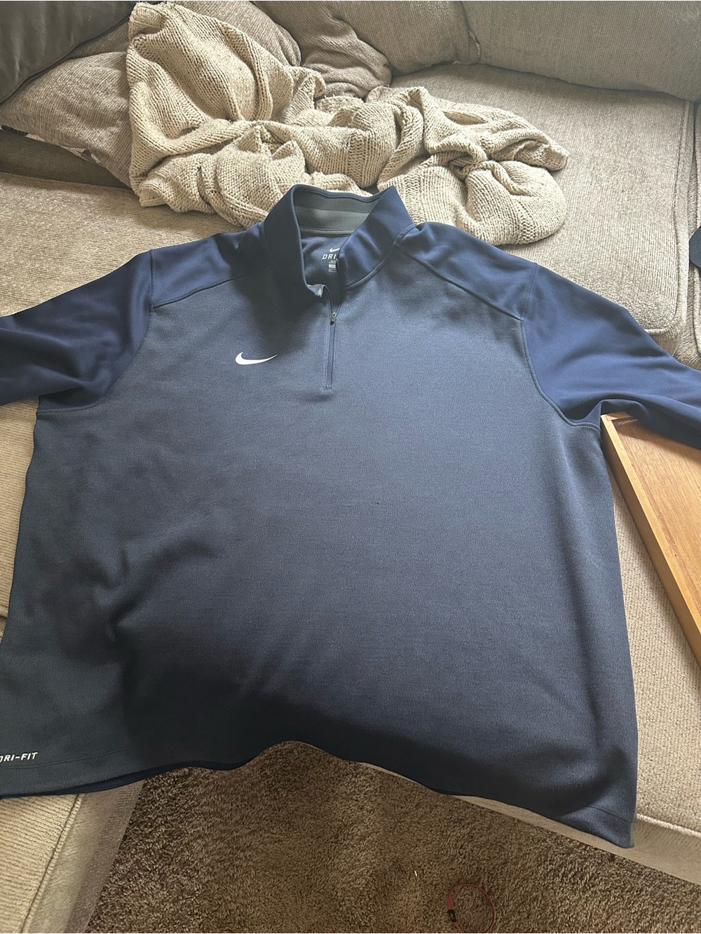 Nike Men’s Navy Half-Zip Training Pullover